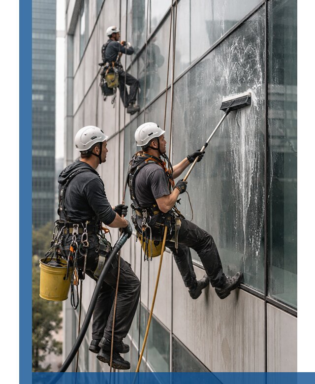 Профессиональная высотная мойка фасадов зданий в Волгодонске