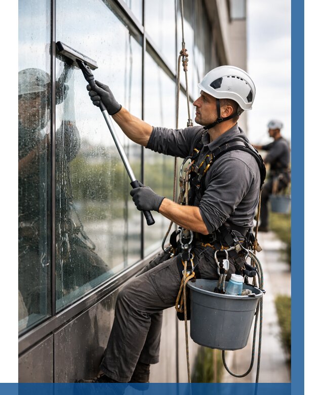 Мойка стеклянных фасадов в Волгодонске от 219 р. | ВЫСОТНИК-Вгн