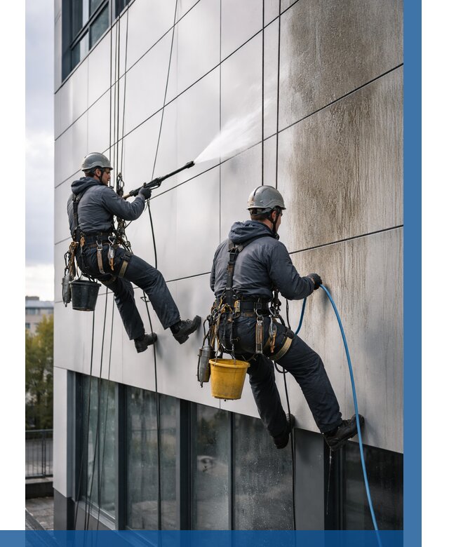 Мойка фасада из композита в Волгодонске по цене от 328 р. | ВЫСОТНИК-Вгн