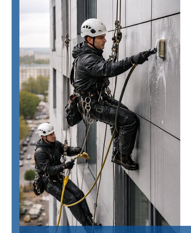 Профессиональная мойка фасада из композита в Волгодонске