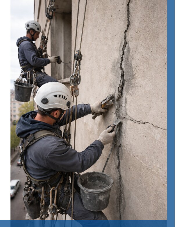 Заделка трещин на фасаде в Волгодонске от 985 р. | ВЫСОТНИК-Вгн