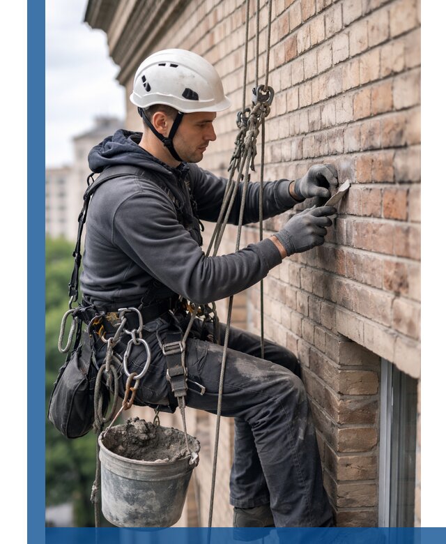 Качественный ремонт кирпичной кладки фасада в Волгодонске с гарантией