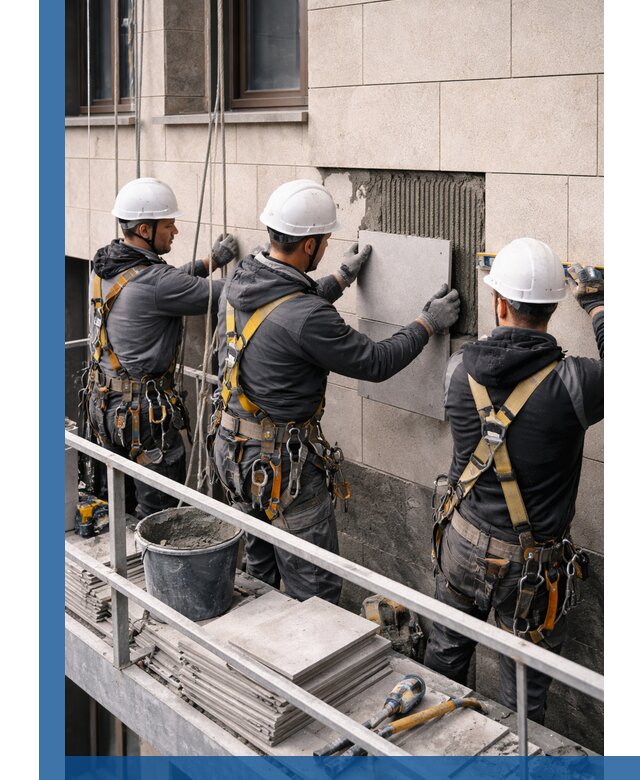 Ремонт облицовки фасада плиткой в Волгодонске с гарантией