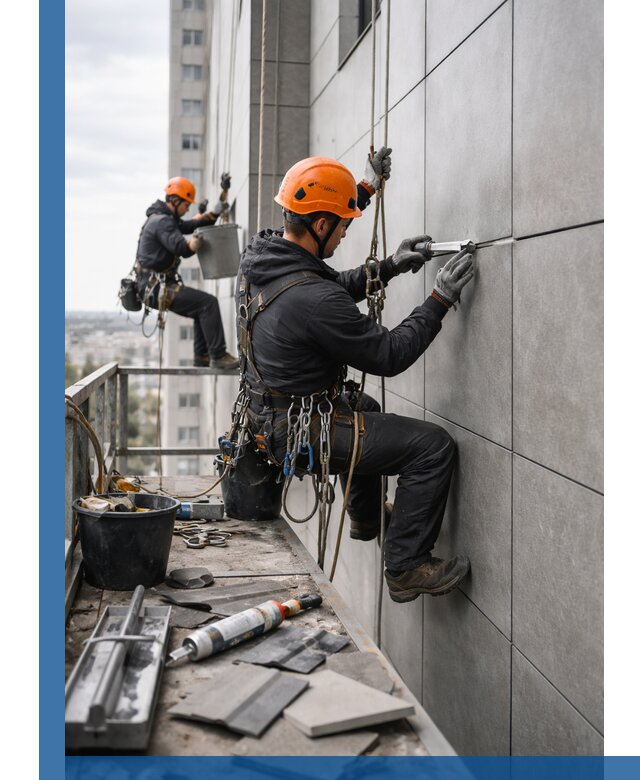 Профессиональный ремонт фасада из керамогранита в Волгодонске