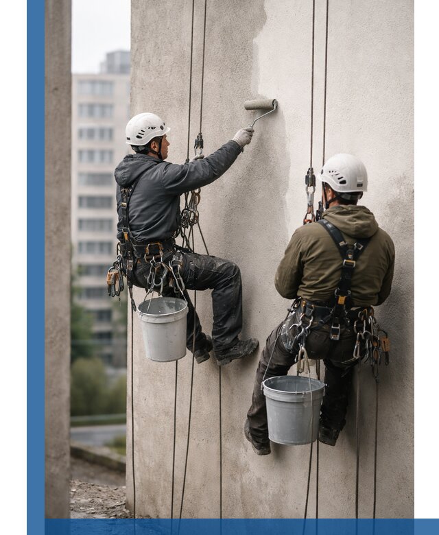 Покраска фасадов высотными альпинистами в Волгодонске с гарантией