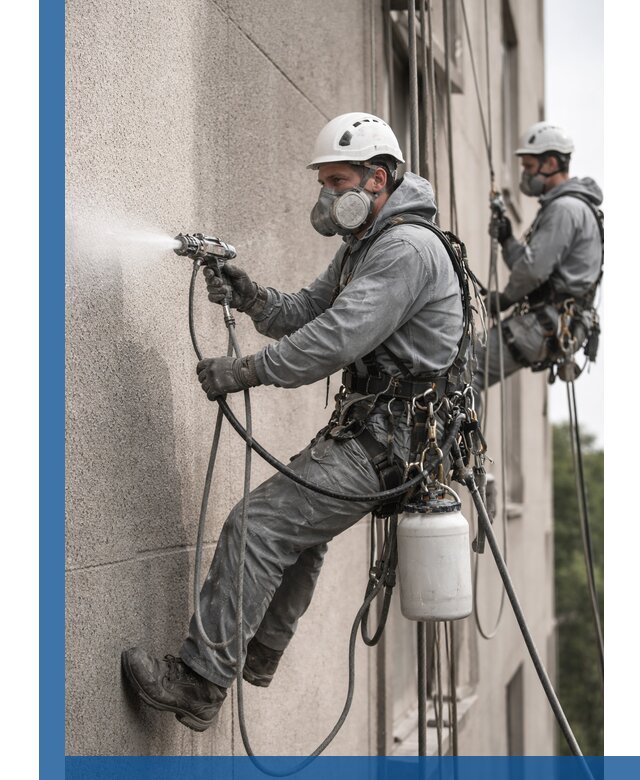 Безвоздушная покраска фасадов зданий в Волгодонске профессионально