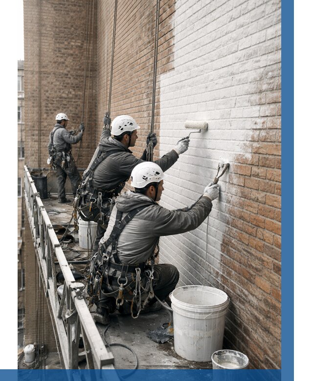 Покраска кирпичного фасада в Волгодонске от 383 р. | ВЫСОТНИК-Вгн