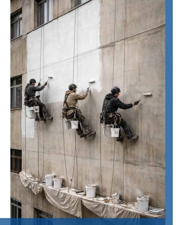 Покраска бетонного фасада в Волгодонске от 383 р за м2 | ВЫСОТНИК-Вгн