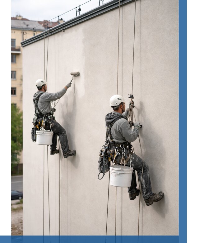 Покраска оштукатуренного фасада в Волгодонске от 350 р. | ВЫСОТНИК-Вгн