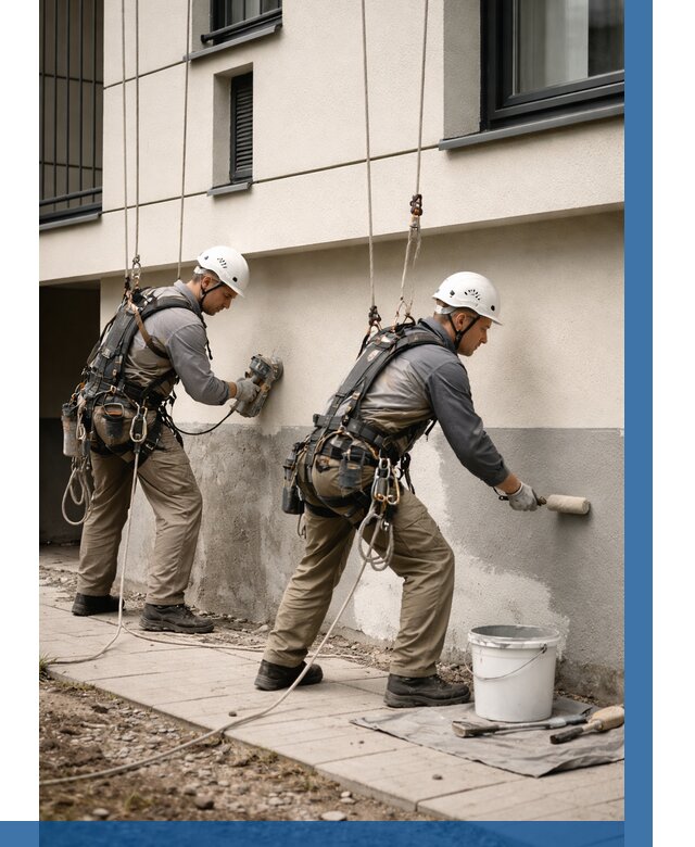 Окраска цоколя здания в Волгодонске от 492 р. под ключ | ВЫСОТНИК-Вгн