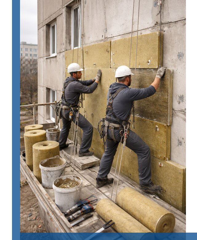 Утепление фасада минватой в Волгодонске под ключ с гарантией