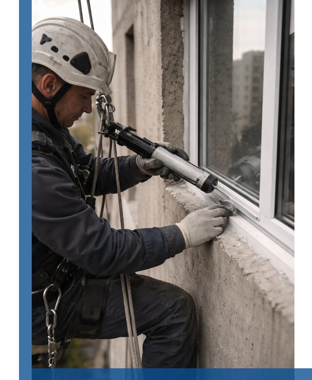 Герметизация оконных швов снаружи в Волгодонске профессионально