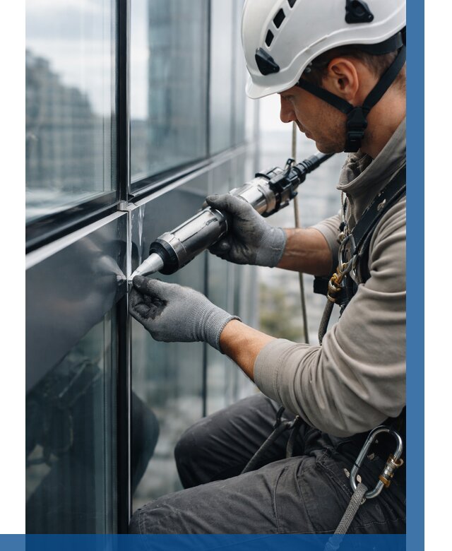 Герметизация стыков витража в Волгодонске от 1313 р. | ВЫСОТНИК-Вгн