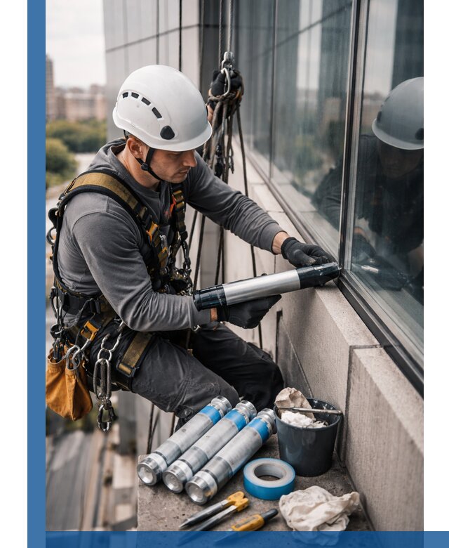 Герметизация стыков витража в Волгодонске для герметичных фасадов