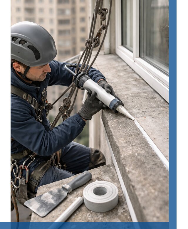 Герметизация балконного козырька в Волгодонске от 4924 р. | ВЫСОТНИК-Вгн