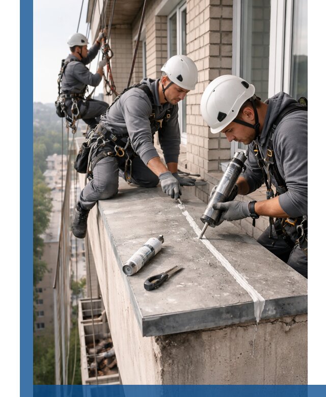 Герметизация балконного козырька в Волгодонске профессионально