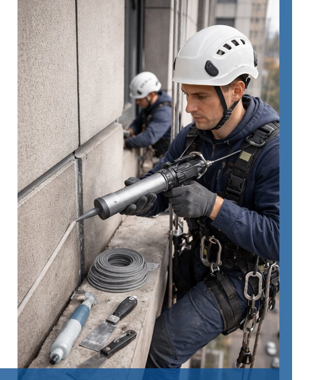 Герметизация деформационных швов фасада в Волгодонске от 766 | ВЫСОТНИК-Вгн