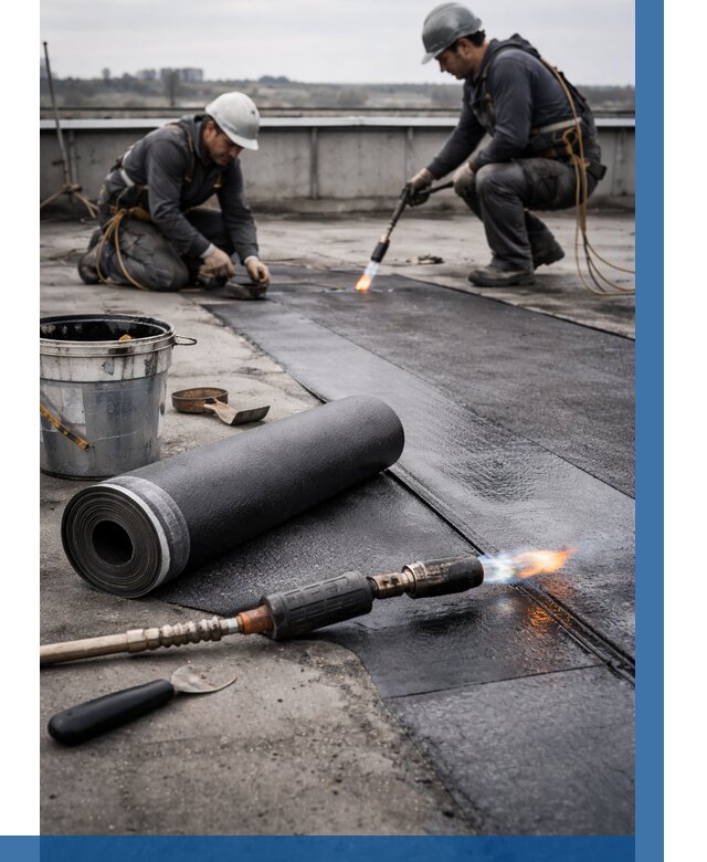 Ремонт рулонной кровли в Волгодонске от 711 р. | ВЫСОТНИК-Вгн