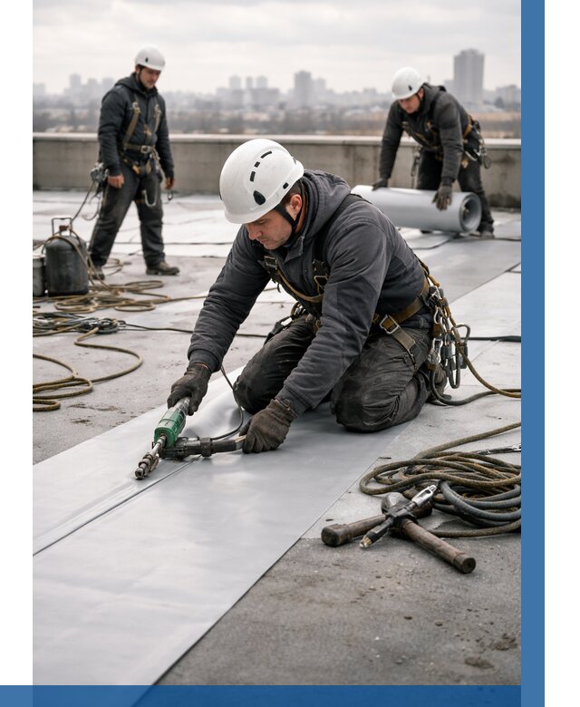 Ремонт мембранной кровли в Волгодонске от 1970 р./м2 | ВЫСОТНИК-Вгн