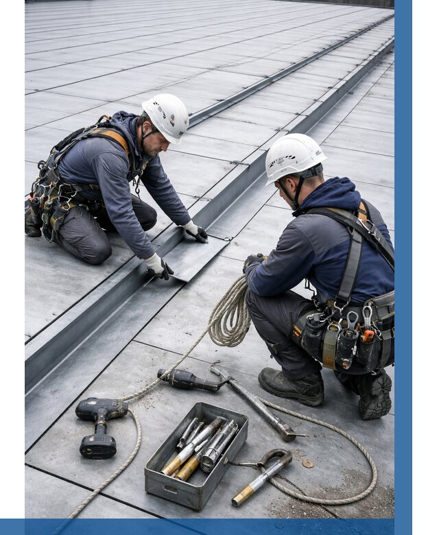 Ремонт фальцевой кровли в Волгодонске от 766 р. | ВЫСОТНИК-Вгн