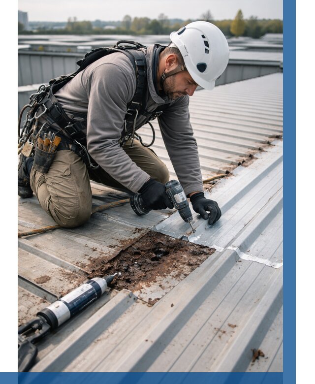 Ремонт профнастила на кровле в Волгодонске от 766 р. | ВЫСОТНИК-Вгн