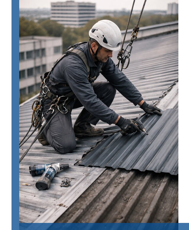 Ремонт профнастила на кровле в Волгодонске, работы под ключ