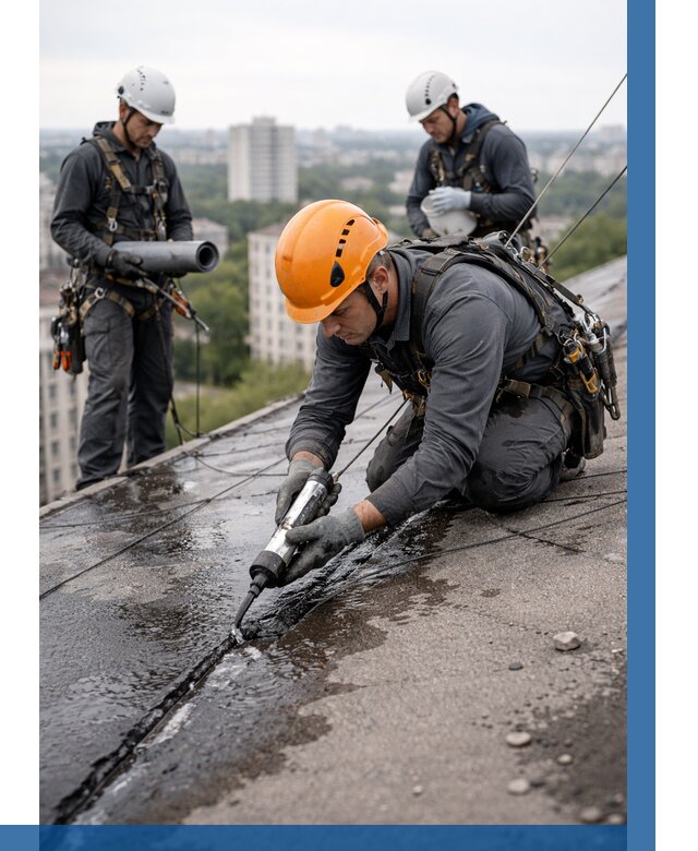 Устранение протечек кровли в Волгодонске от 13132 р. | ВЫСОТНИК-Вгн