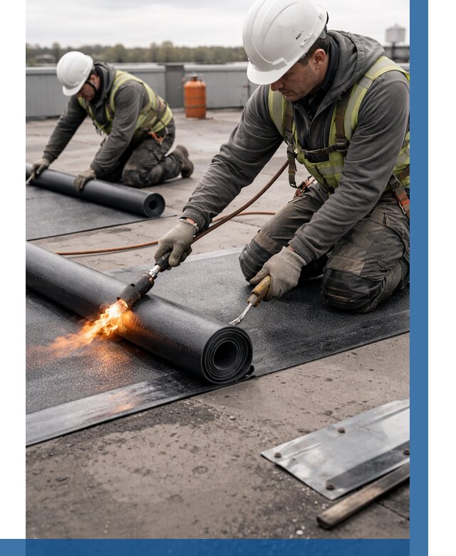 Монтаж наплавляемой кровли в Волгодонске от 930 р. — ВЫСОТНИК-Вгн