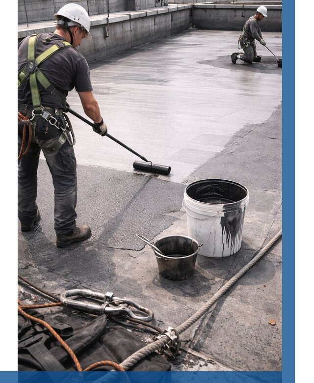 Гидроизоляция кровли жидкой резиной в Волгодонске от 547 р. | ВЫСОТНИК-Вгн