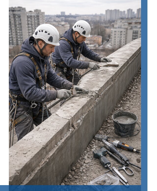 Ремонт парапета на кровле в Волгодонске от 1641 р. | ВЫСОТНИК-Вгн