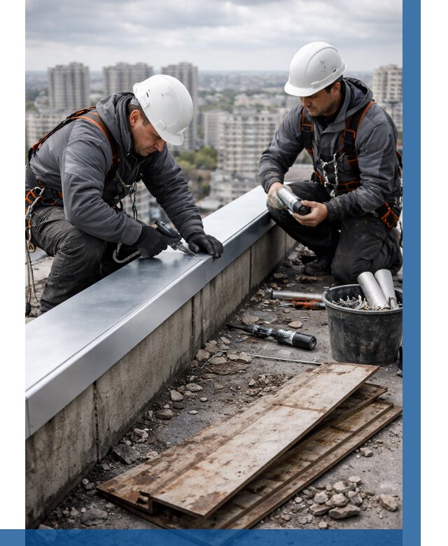 Замена парапетных крышек под ключ в Волгодонске от 1313 р. | ВЫСОТНИК-Вгн