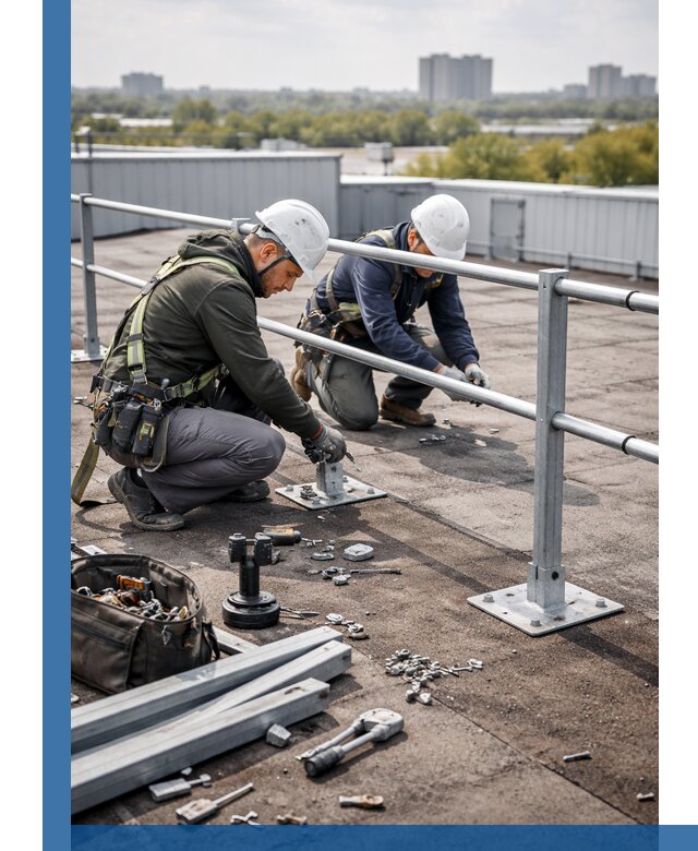 Монтаж кровельного ограждения в Волгодонске под ключ с гарантией