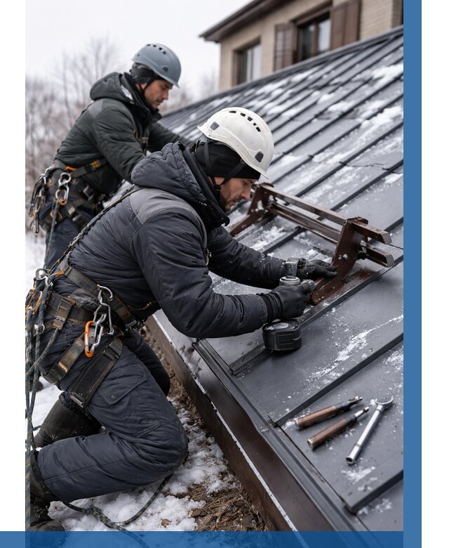 Монтаж снегозадержателей в Волгодонске от 492 р. | ВЫСОТНИК-Вгн