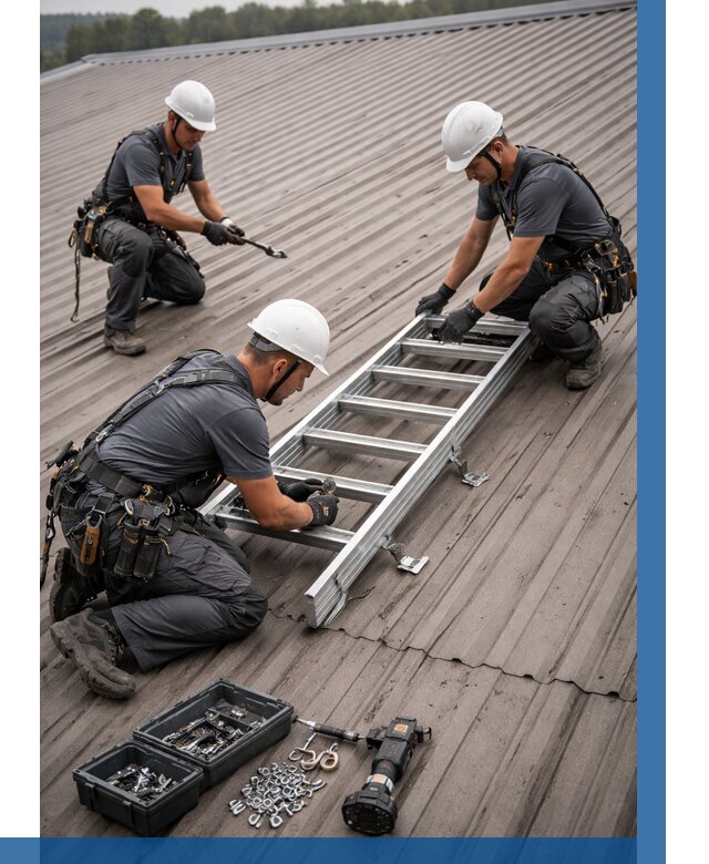 Монтаж кровельной лестницы в Волгодонске от 4924 р. | ВЫСОТНИК-Вгн