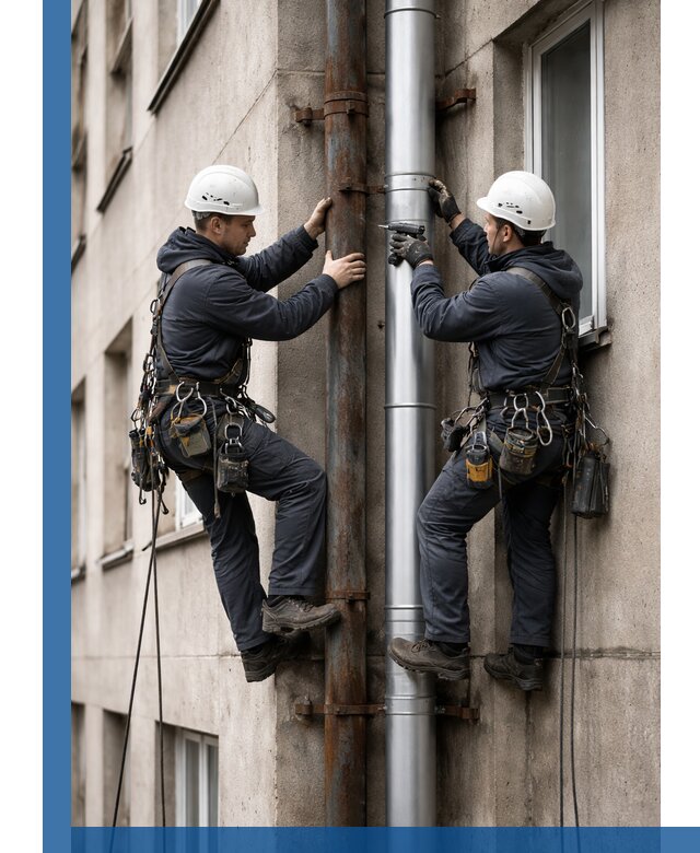 Замена водосточных труб в Волгодонске: монтаж и демонтаж под ключ