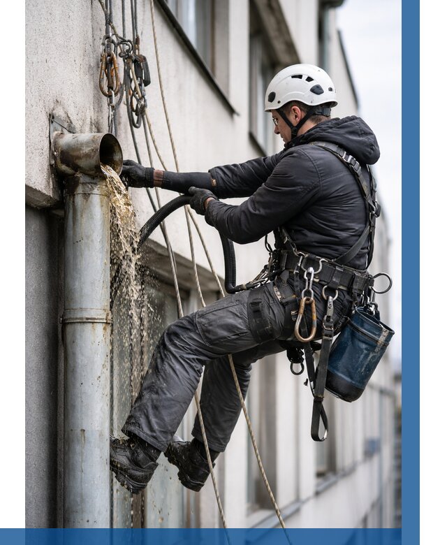 Прочистка водосточных труб в Волгодонске от 3830 р. | ВЫСОТНИК-Вгн