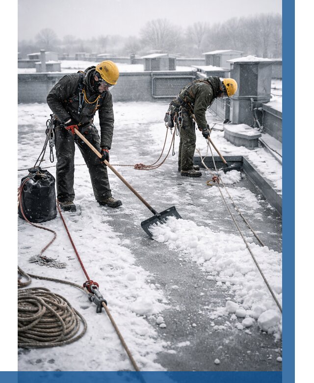 Очистка крыши от снега в Волгодонске от 8207 р. | ВЫСОТНИК-Вгн