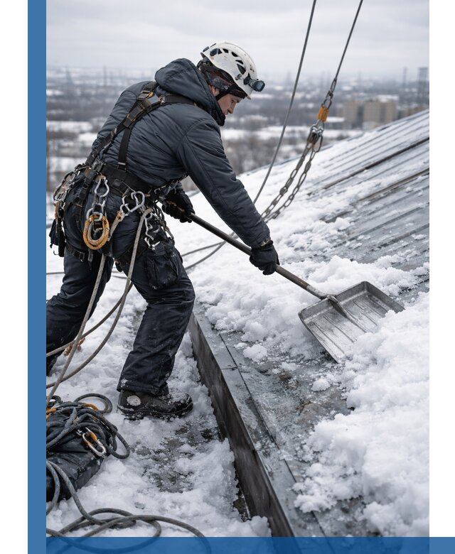 Профессиональная очистка кровли от снега и наледи в Волгодонске