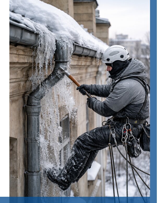 Очистка водостоков от льда в Волгодонске от 3830 р. | ВЫСОТНИК-Вгн