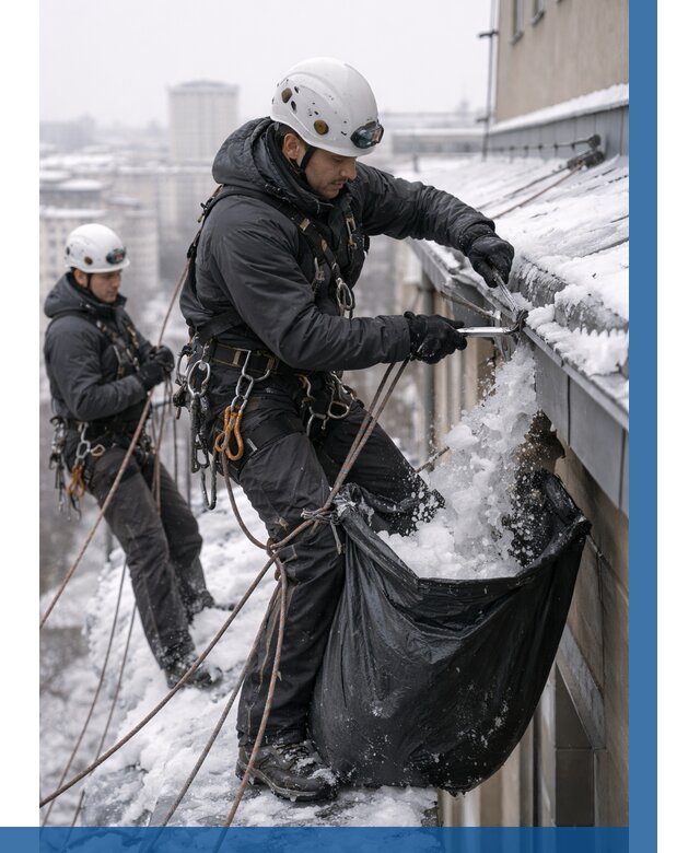 Аварийная очистка крыши в Волгодонске под ключ от 328 р. | ВЫСОТНИК-Вгн