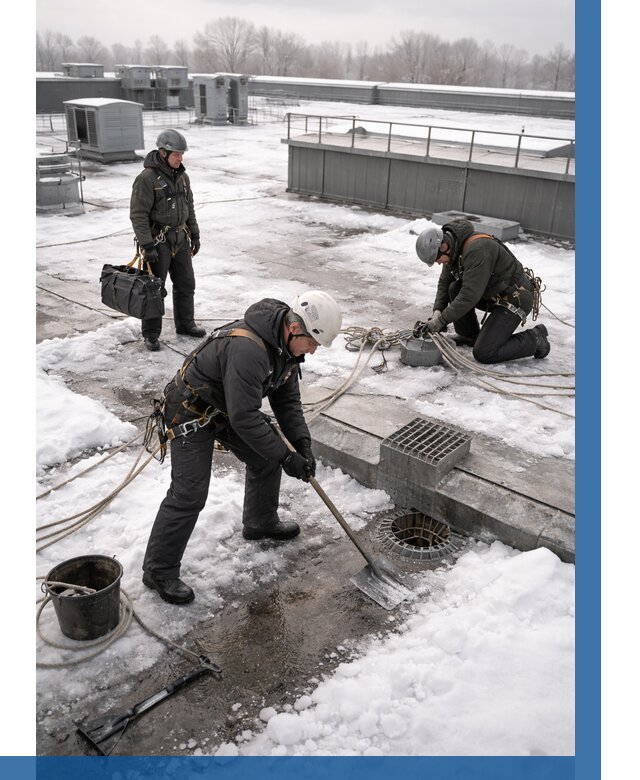 Абонентское обслуживание кровли зимой в Волгодонске от 8754 р. | ВЫСОТНИК-Вгн