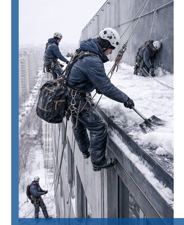 Абонентское обслуживание кровли зимой в Волгодонске регулярный уход