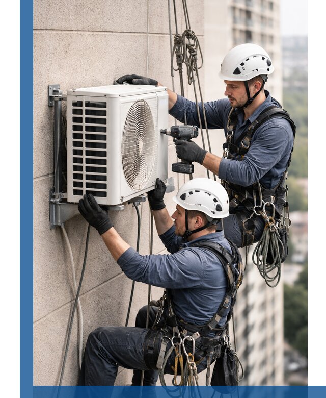 Монтаж внешнего блока кондиционера в Волгодонске установка и крепление