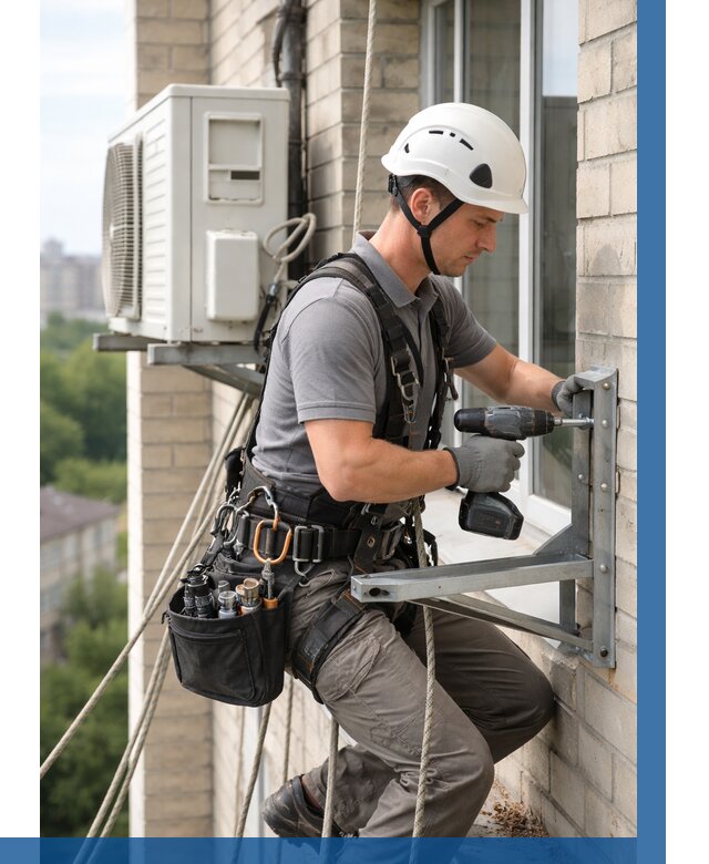 Установка кронштейнов кондиционера в Волгодонске от 3830 р. | ВЫСОТНИК-Вгн