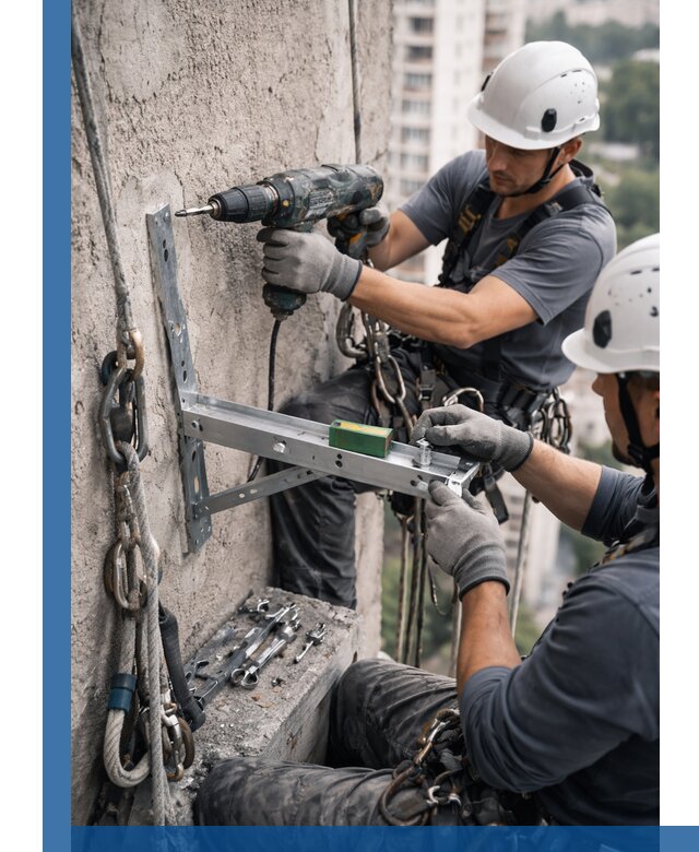 Установка кронштейнов кондиционера и крепежа в Волгодонске