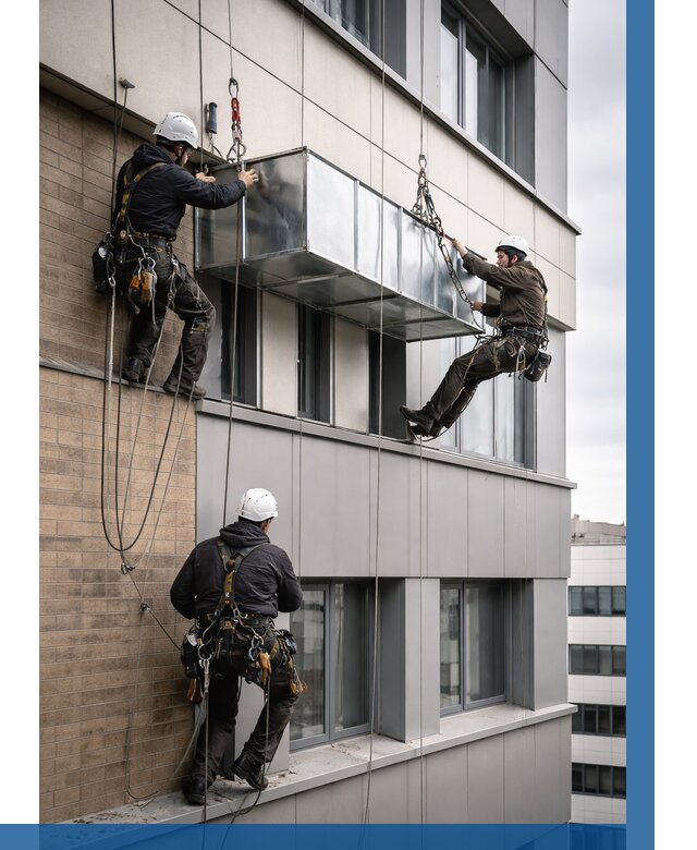 Монтаж воздуховодов на фасаде в Волгодонске от 1641 р. | ВЫСОТНИК-Вгн