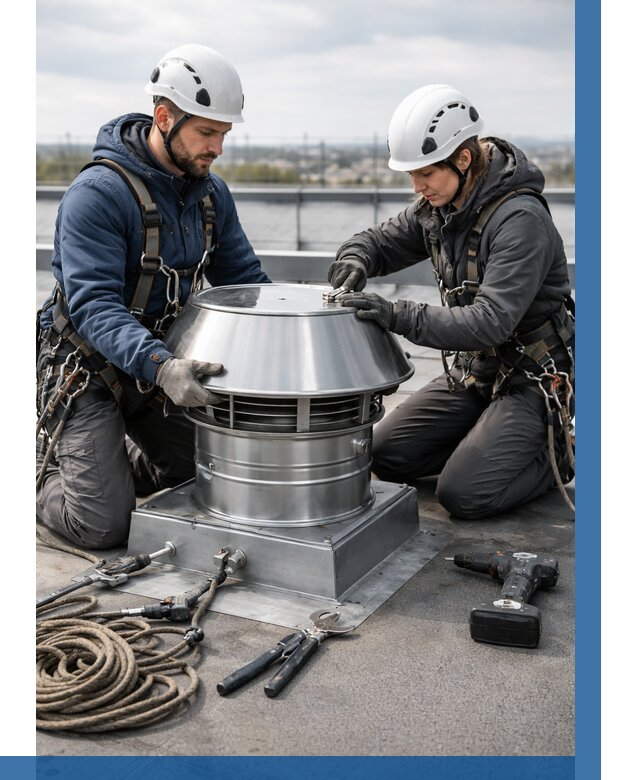 Установка дефлекторов на кровле в Волгодонске от 4924 р. | ВЫСОТНИК-Вгн