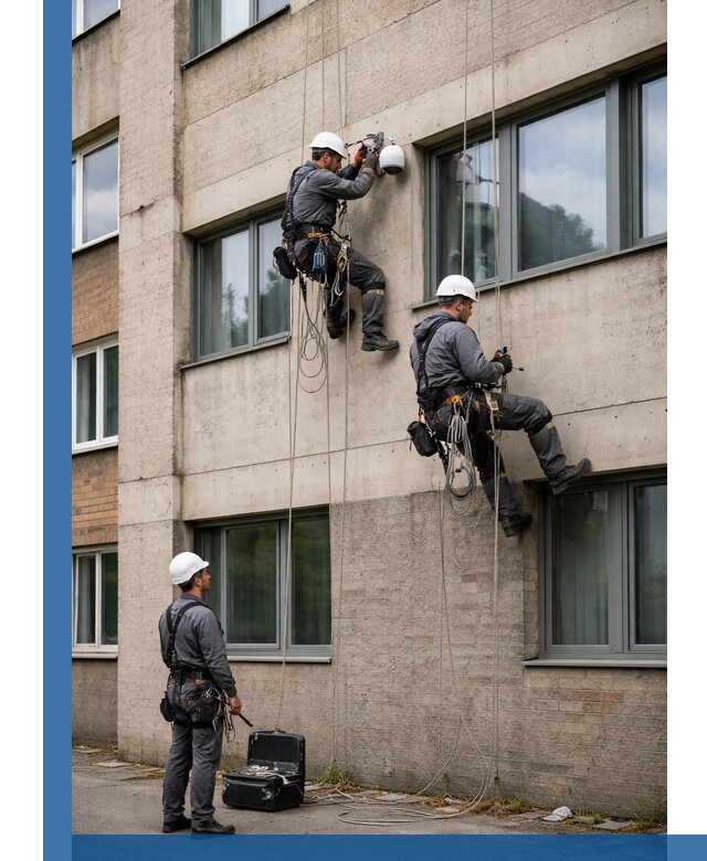 Монтаж фасадных камер видеонаблюдения в Волгодонске под ключ