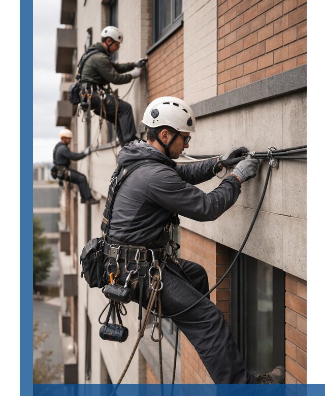 Крепление кабеля на фасаде монтаж и крепеж в Волгодонске