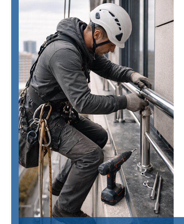 Монтаж ограждений на высоте в Волгодонске для зданий и конструкций